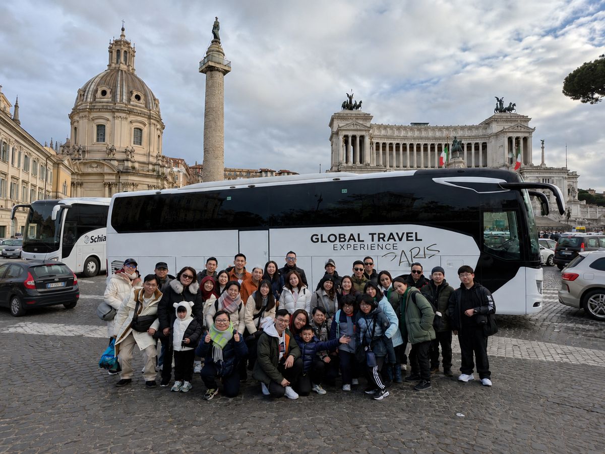Groups on the road with us — Paris and Rome